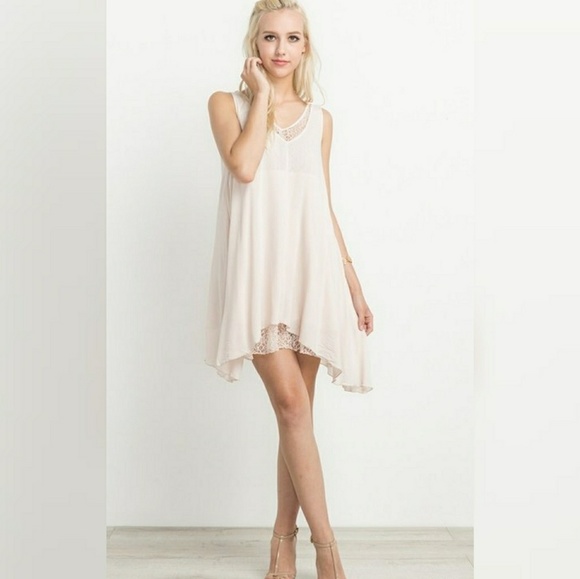 🌿IVORY MESH DETAIL DRESS🌿 - Picture 3 of 6